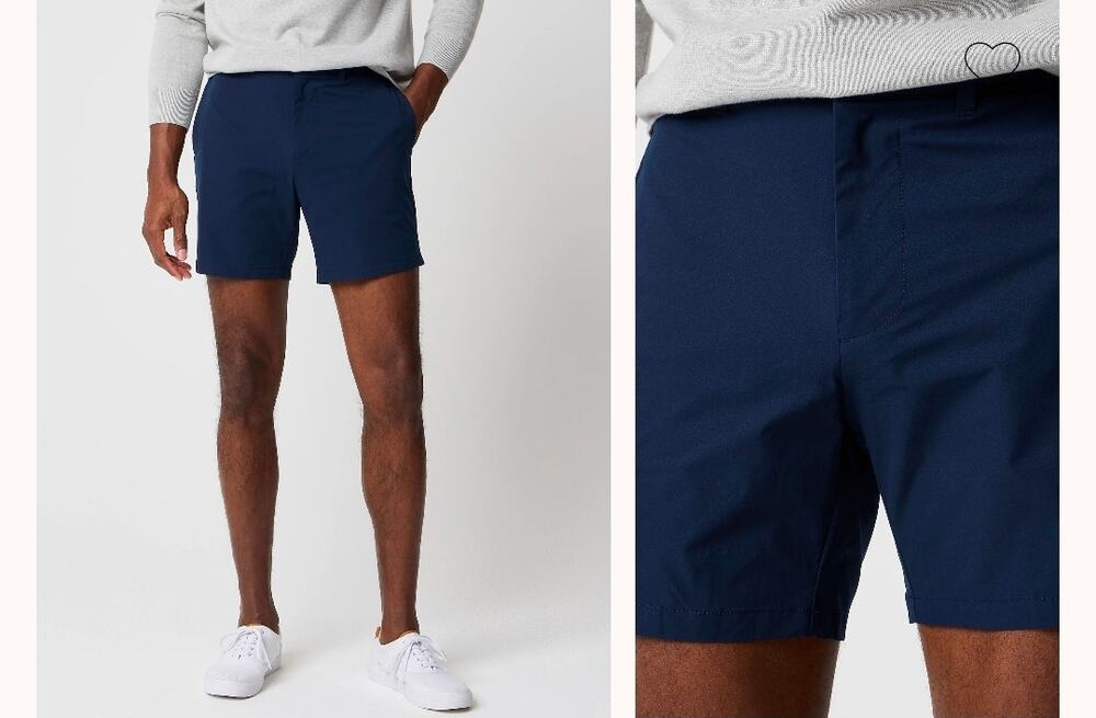 NWT J.Crew 7" tech shorts navy style AL095